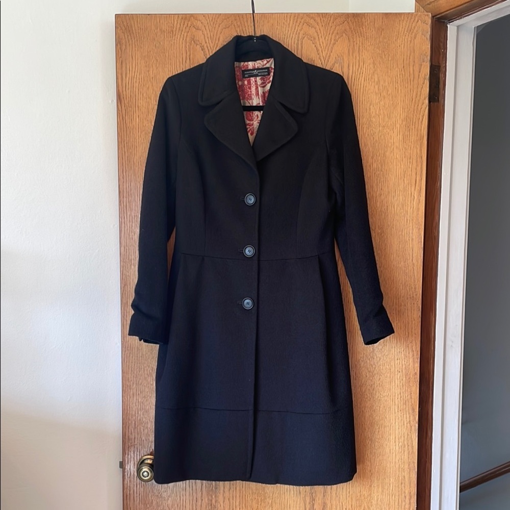 Peruvian Connection Alpaca/Wool Black Trench Coat